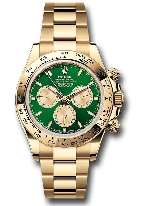 Luxury Chronograph Men's Watch – Gold Stainless Steel & Green Dial