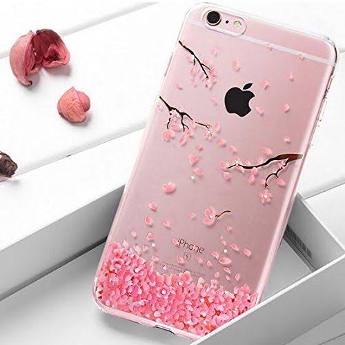 iPhone 6/6s Plus Floral Case – Pink Cherry Blossom Transparent Cover