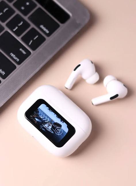 Smart LED Display Wireless Airbuds – Touch Control & Charging Case